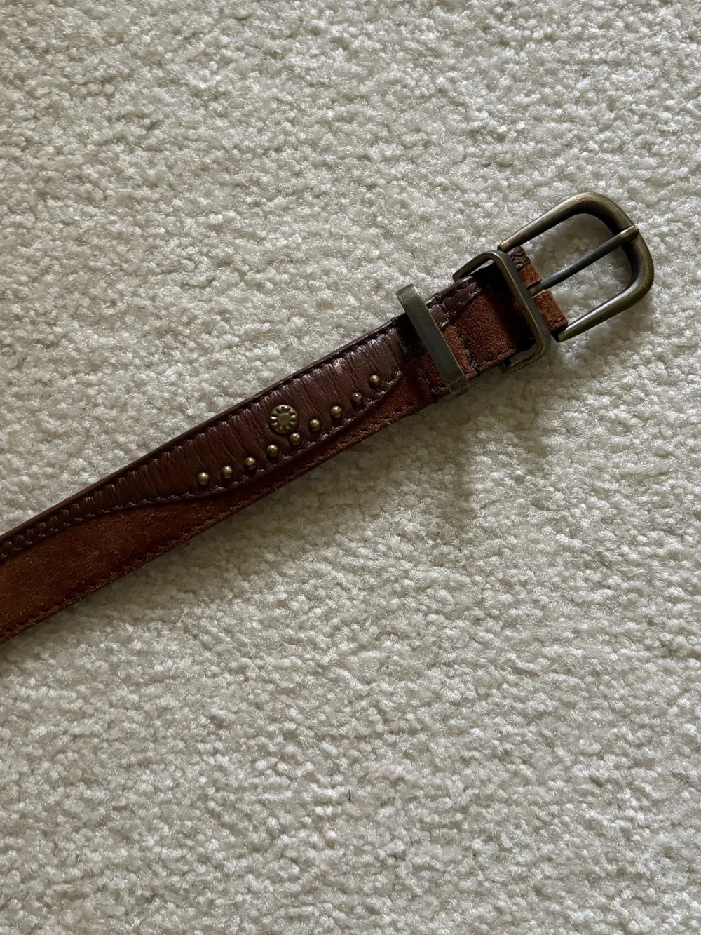Free People Women’s Western Leather/Suede Stud Belt. Size M/L.